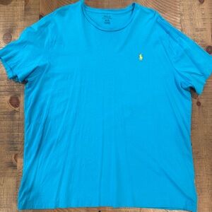 Polo by Ralph Lauren Men's Baby Blue T-Shirt